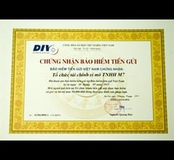 M7-MFI được nhận chứng chỉ bảo hiểm tiền gửi
